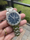  Shop Authentic Tag Heuer Aquaracer Caliber 16 Automatic Chronograph Blue Dial Silver Steel Strap Watch for Men - CAY2112.BA0927 - Luxxuri