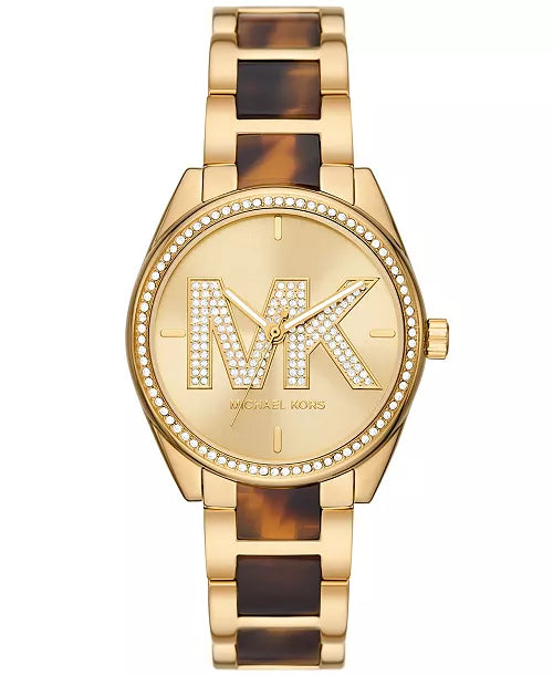  Shop Authentic Michael Kors Janelle Quartz Gold Dial Two Tone Steel Strap Watch For Women - MK4730 - Luxxuri