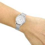  Shop Authentic Guess Whisper Silver Dial Silver Mesh Bracelet Watch for Women - W1084L1 - Luxxuri