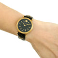  Shop Authentic Versace V-Twist Black Dial Black Leather Strap Watch for Women - VELS00619 - Luxxuri