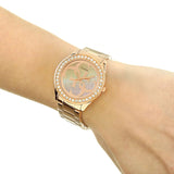  Shop Authentic Guess G Twist Diamonds Gold Dial Gold Steel Strap Watch For Women - W1201L2 - Luxxuri
