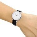  Shop Authentic Daniel Wellington Classic Petite Reading White Dial Black Leather Strap Watch For Women - DW00100185 - Luxxuri