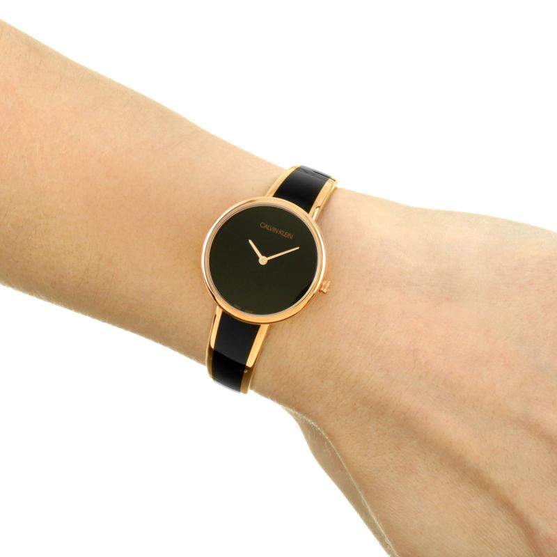  Shop Authentic Calvin Klein Seduce Black Dial Two Tone Steel Strap Watch for Women - K4E2N611 - Luxxuri