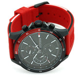  Shop Authentic Tommy Hilfiger Multifunction Quartz Black Dial Red Rubber Strap Watch for Men  - 1791722 - Luxxuri