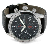  Shop Authentic Hugo Boss Aero Chronograph Black Dial Black Leather Strap Watch for Men - 1513770 - Luxxuri