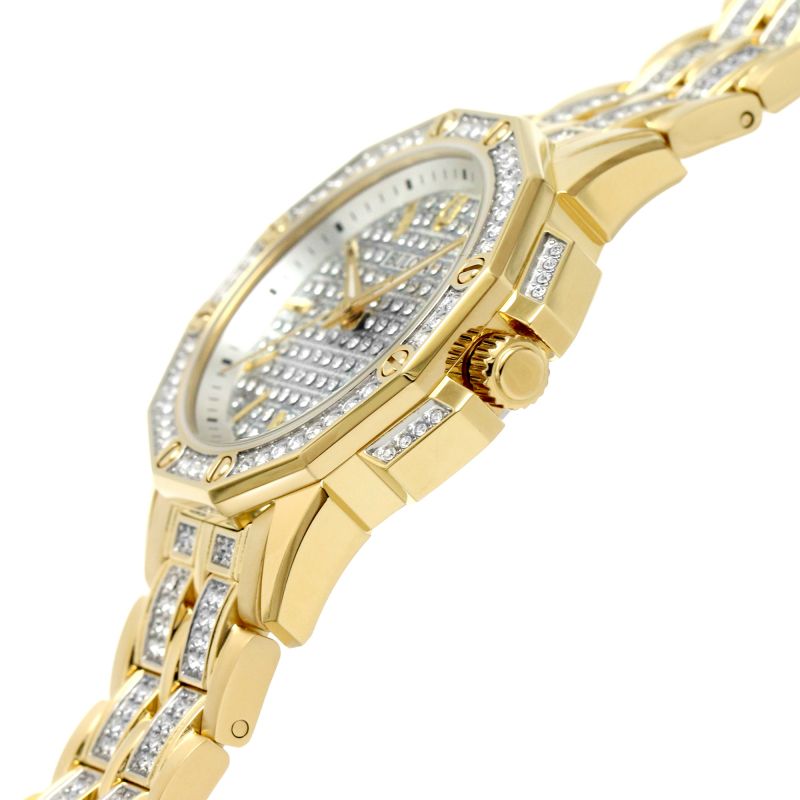  Shop Authentic Bulova Crystal Collection Silver Crystal Dial Gold Steel Strap Watch for Women - 98L228 - Luxxuri