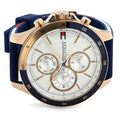  Shop Authentic Tommy Hilfiger Bank Multifunction Quartz White Dial Blue Rubber Strap Watch for Men - 1791778 - Luxxuri