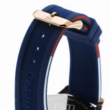  Shop Authentic Tommy Hilfiger Bank Multifunction Quartz White Dial Blue Rubber Strap Watch for Men - 1791778 - Luxxuri