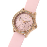  Shop Authentic Guess Sparkling Diamonds Pink Dial Pink Rubber Strap Watch for Women - W0032L9 - Luxxuri