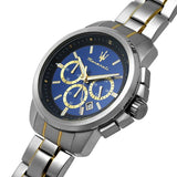  Shop Authentic Maserati Successo 44mm Chronograph Quartz Blue Dial Silver Steel Strap Watch For Men - R8873621016 - Luxxuri