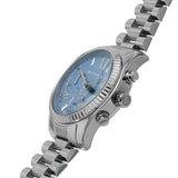  Shop Authentic Michael Kors Lexington Chronograph Blue Dial Silver Steel Strap Watch For Women - MK7215 - Luxxuri