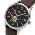  Shop Authentic Fossil Townsman Automatic Black Dial Brown Leather Strap Watch for Men - ME3061 - Luxxuri