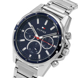  Shop Authentic Tommy Hilfiger Mason Quartz Blue Dial Silver Steel Strap Watch for Men - 1791788 - Luxxuri