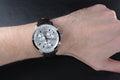 Tissot PRC 200 Chronograph Silver Dial Brown Leather Strap Watch For Men - T055.417.16.037.00