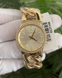  Shop Authentic Michael Kors Nini Three Hand Gold Dial Gold Steel Strap Watch For Women - MK3235 - Luxxuri