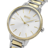  Shop Authentic Hugo Boss Signature Silver Dial Two Tone Steel Strap Watch for Women - 1502568 - Luxxuri
