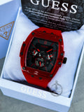  Shop Authentic Guess Phoenix Multifunction Black Dial Red Rubber Strap Watch for Men - GW0203G5 - Luxxuri