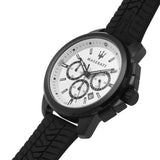  Shop Authentic Maserati Successo 44mm White Dial Black Silicone Strap Watch For Men - R8871621010 - Luxxuri