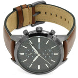  Shop Authentic Fossil Townsman Chronograph Gray Dial Brown Leather Strap Watch for Men - FS5522 - Luxxuri