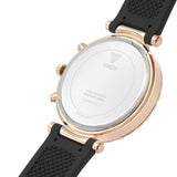  Shop Authentic Guess Solstice Diamonds Black Mother of Pearl Dial Black Rubber Strap Watch for Women - GW0113L2 - Luxxuri