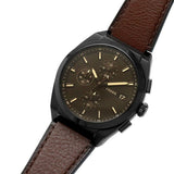  Shop Authentic Fossil Everett Chronograph Black Dial Brown Leather Strap Watch for Men - FS5798 - Luxxuri