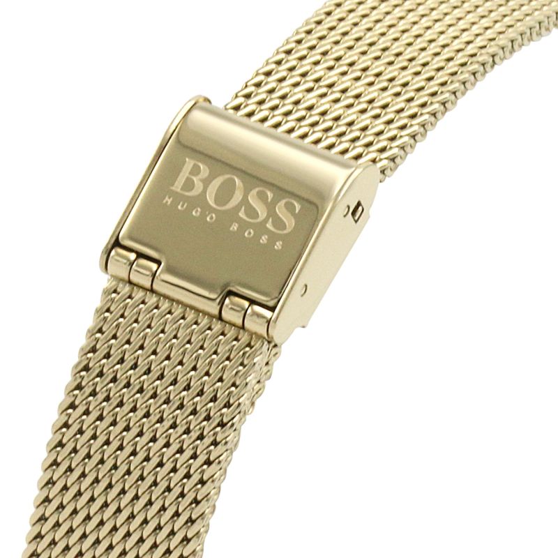  Shop Authentic Hugo Boss Flawless White Dial Gold Mesh Bracelet Watch for Women - 1502552 - Luxxuri