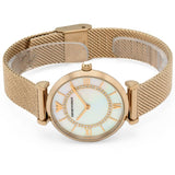  Shop Authentic Emporio Armani Gianni T Bar Mother of Pearl Dial Gold Mesh Bracelet Watch For Women - AR11321 - Luxxuri