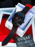  Shop Authentic Guess Phoenix Multifunction Black Dial Black & Red Rubber Strap Watch for Men - GW0202G7 - Luxxuri