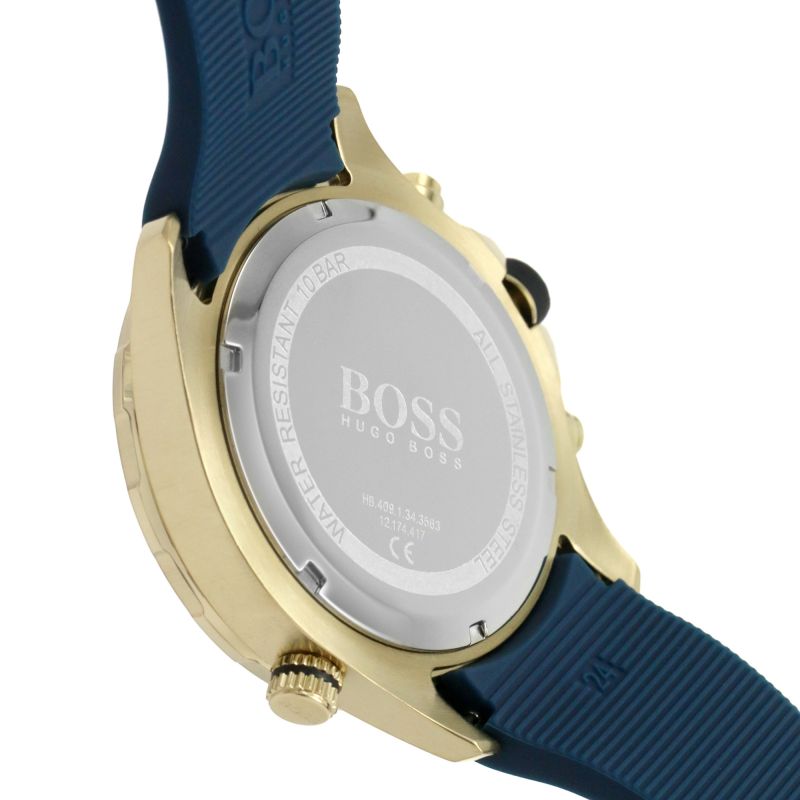  Shop Authentic Hugo Boss Globetrotter Blue Dial Blue Silicone Strap Watch for Men - 1513822 - Luxxuri