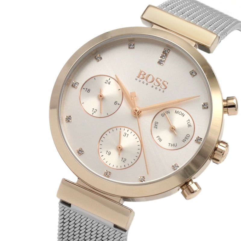  Shop Authentic Hugo Boss Flawless Silver Dial Silver Mesh Bracelet Watch for Women -1502551 - Luxxuri