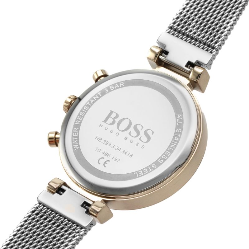 Shop Authentic Hugo Boss Flawless Silver Dial Silver Mesh Bracelet Watch for Women -1502551 - Luxxuri