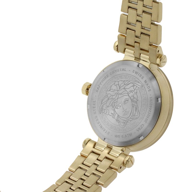  Shop Authentic Versace Greca Sport Quartz Black Dial Gold Steel Strap Watch for Men - VEZ300721 - Luxxuri