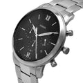  Shop Authentic Fossil Neutra Chronograph Black Dial Silver Steel Strap Watch for Men - FS5384 - Luxxuri