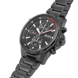  Shop Authentic Hugo Boss Globetrotter Black Dial Black Steel Strap Watch for Men - 1513825 - Luxxuri