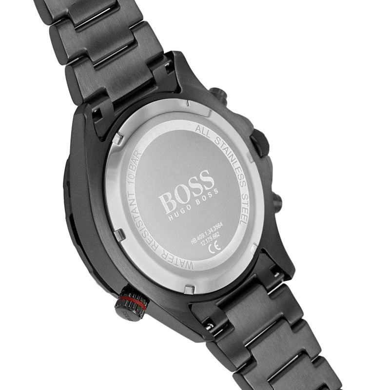  Shop Authentic Hugo Boss Globetrotter Black Dial Black Steel Strap Watch for Men - 1513825 - Luxxuri