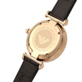  Shop Authentic Emporio Armani Gianni T-Bar Silver Dial Brown Leather Strap Watch For Women - AR11269 - Luxxuri