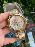  Shop Authentic Fossil Dean Chronograph Champagne Dial Gold Steel Strap Watch for Men - FS4867 - Luxxuri