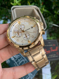  Shop Authentic Fossil Dean Chronograph Champagne Dial Gold Steel Strap Watch for Men - FS4867 - Luxxuri