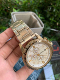  Shop Authentic Fossil Dean Chronograph Champagne Dial Gold Steel Strap Watch for Men - FS4867 - Luxxuri