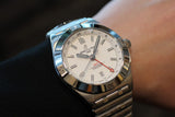  Shop Authentic Breitling Chronomat GMT 40 White Dial Silver Steel Strap Watch for Men - A32398101A1A1 - Luxxuri