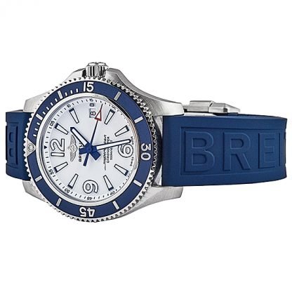  Shop Authentic Breitling Superocean II Automatic 42mm White Dial Blue Rubber Strap Watch for Men - A17366D81A1S2 - Luxxuri