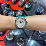  Shop Authentic Tag Heuer Formula 1 Quartz Diamonds Mother of Pearl Dial Blue Leather Strap Watch for Women - WBJ131A.FC8256 - Luxxuri
