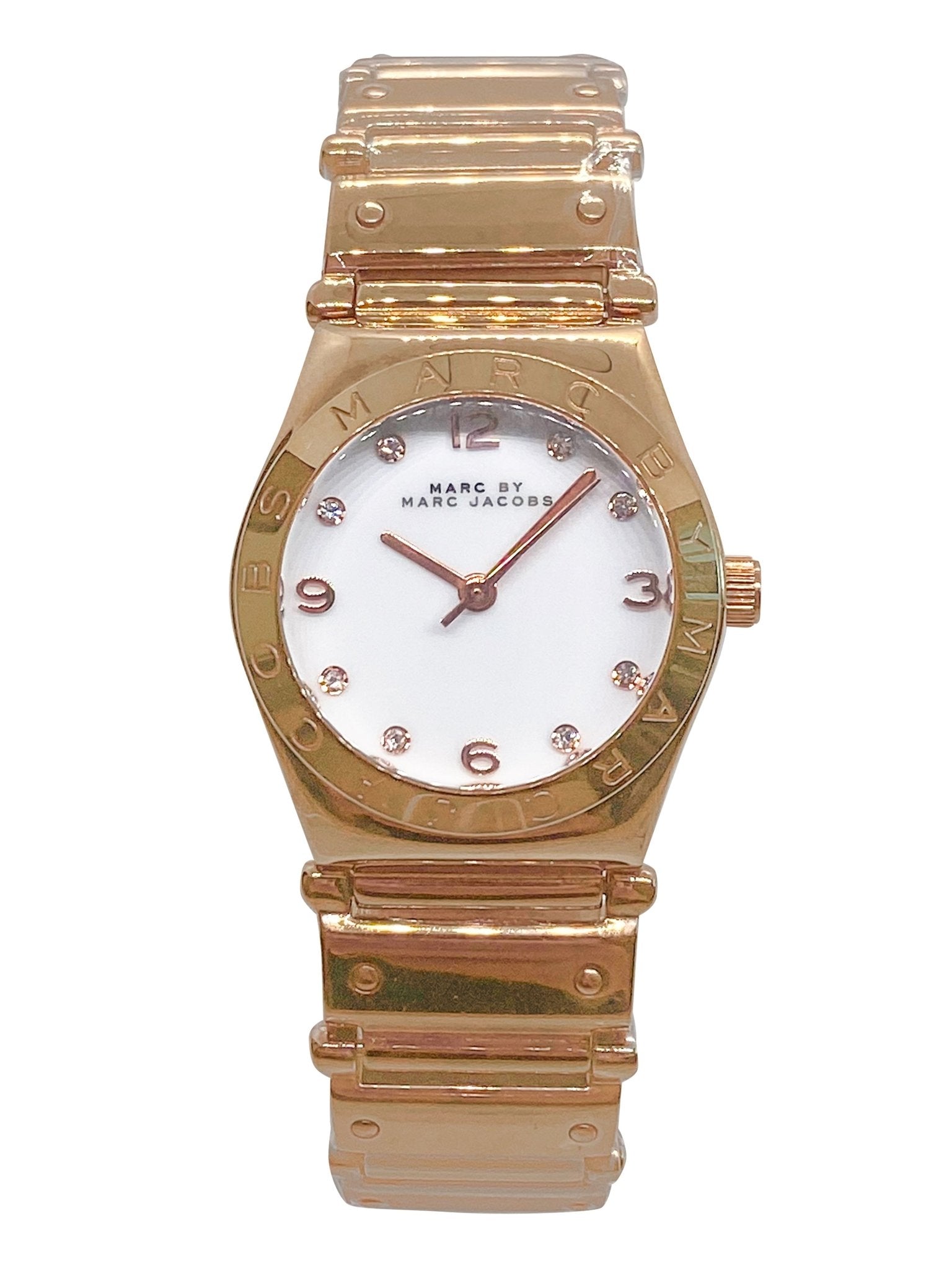  Shop Authentic Marc Jacobs Amy White Dial Gold Steel Strap Watch for Women - MBM8519 - Luxxuri