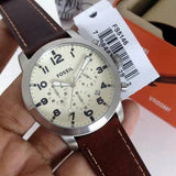  Shop Authentic Fossil Pilot Chronograph White Dial Brown Leather Strap Watch for Men - FS5146 - Luxxuri