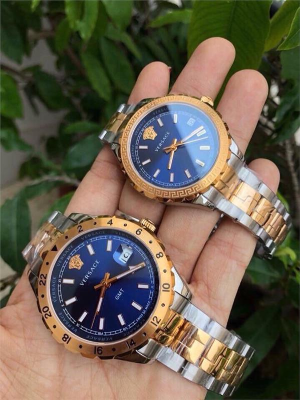  Shop Authentic Versace Hellenyium GMT Blue Dial Two Tone Steel Strap Watch for Men - V11060017 - Luxxuri