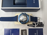  Shop Authentic Maserati Potenza Automatic Skeleton Dial Blue Rubber Strap Watch For Men - R8821108035 - Luxxuri