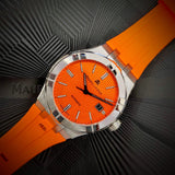  Shop Authentic Maurice Lacroix Aikon Automatic Date Orange Dial Silver Steel Strap Watch For Men - AI6008-SS00F-530-E - Luxxuri