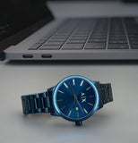  Shop Authentic Armani Exchange Cayde Analog Blue Dial Blue Steel Strap Watch For Men - AX2702 - Luxxuri