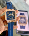  Shop Authentic Guess Leo Chronograph Blue Dial Blue Silicone Strap Watch For Men - GW0637G3 - Luxxuri