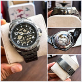  Shop Authentic Fossil Bronson Automatic Skeleton Black Dial Grey Steel Strap Watch for Men - ME3255 - Luxxuri
